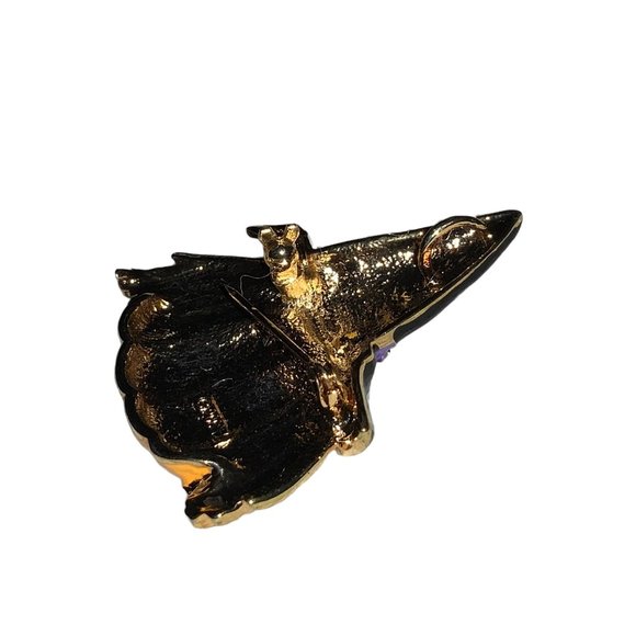 Halloween Pumpkin  Scarecrow Lapel pin Pendant Signed - Picture 6 of 8